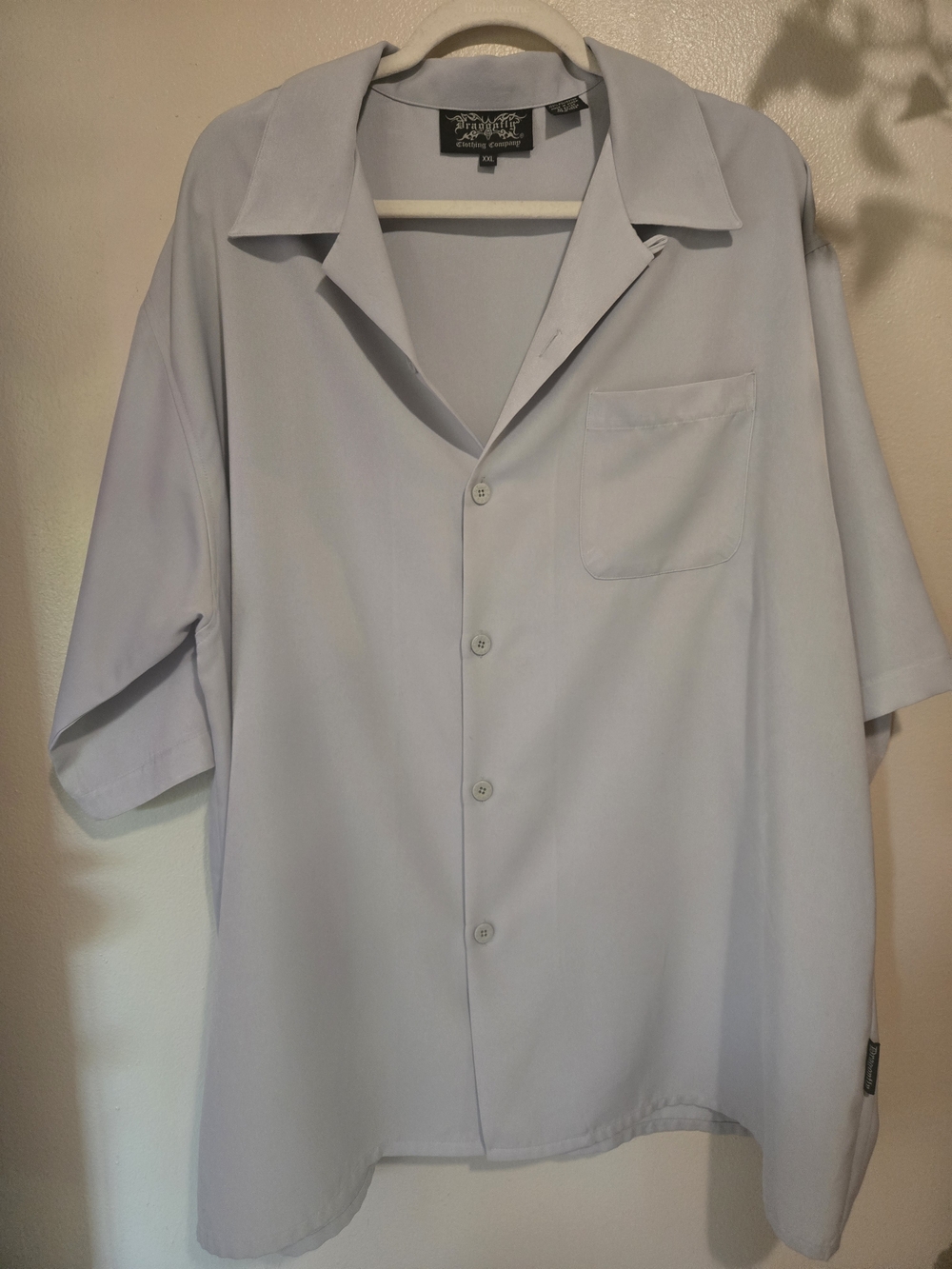 Dragonfly Clothing Co. XXL Light Blue Light Weight Button Down Retro Tshirt